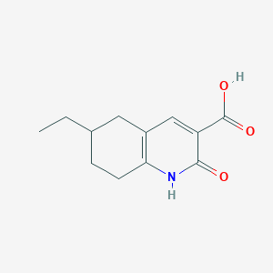 molecular formula C12H15NO3 B2389537 6-Ethyl-2-oxo-1,2,5,6,7,8-hexahydroquinoline-3-carboxylic acid CAS No. 1249477-24-4