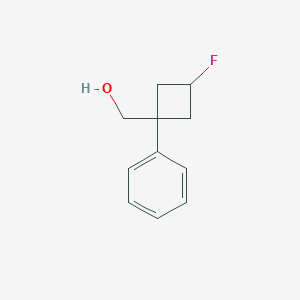 molecular formula C11H13FO B2389540 (3-Fluoro-1-phenylcyclobutyl)methanol CAS No. 1784863-36-0