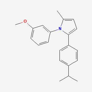 molecular formula C21H23NO B2389563 1-(3-Methoxyphenyl)-2-methyl-5-(4-propan-2-ylphenyl)pyrrole CAS No. 1260890-10-5