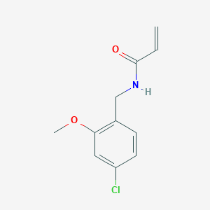 molecular formula C11H12ClNO2 B2389571 N-[(4-Chloro-2-methoxyphenyl)methyl]prop-2-enamide CAS No. 2305359-66-2