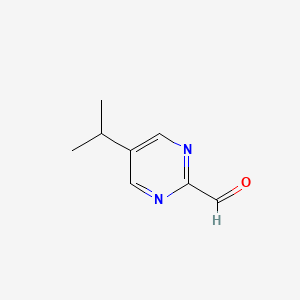 molecular formula C8H10N2O B2389574 5-Isopropylpyrimidine-2-carbaldehyde CAS No. 1268242-33-6
