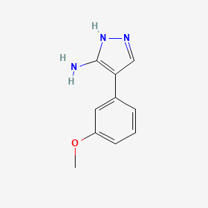 molecular formula C10H11N3O B2389576 4-(3-甲氧基苯基)-1H-吡唑-5-胺 CAS No. 93690-16-5