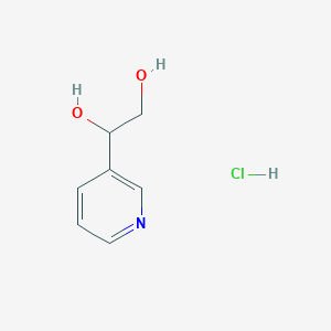 molecular formula C7H10ClNO2 B2389579 1-Pyridin-3-ylethane-1,2-diol;hydrochloride CAS No. 288569-83-5