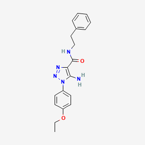 molecular formula C19H21N5O2 B2389585 5-氨基-1-(4-乙氧苯基)-N-苯乙基-1H-1,2,3-三唑-4-甲酰胺 CAS No. 929961-17-1