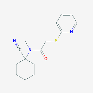 molecular formula C15H19N3OS B2389587 N-(1-cyanocyclohexyl)-N-methyl-2-(pyridin-2-ylsulfanyl)acetamide CAS No. 1209355-77-0