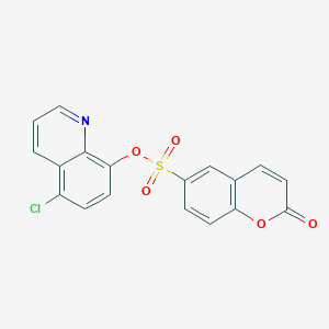 molecular formula C18H10ClNO5S B2389603 (5-Chloroquinolin-8-yl) 2-oxochromene-6-sulfonate CAS No. 2415501-18-5