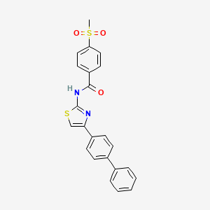 N-(4-([1,1'-biphenyl]-4-yl)thiazol-2-yl)-4-(methylsulfonyl)benzamide