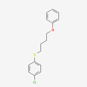 1-Chloro-4-[(4-phenoxybutyl)sulfanyl]benzene