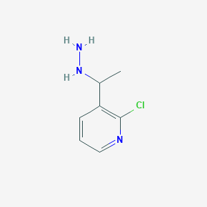molecular formula C7H10ClN3 B2389639 1-(2-Chloropyridin-3-yl)ethylhydrazine CAS No. 1314959-15-3