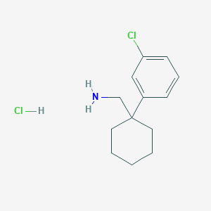 molecular formula C13H19Cl2N B2389654 [1-(3-Chlorophenyl)cyclohexyl]methanamine hydrochloride CAS No. 944348-07-6