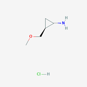 molecular formula C5H12ClNO B2389672 (1S,2S)-2-(Methoxymethyl)cyclopropan-1-amine;hydrochloride CAS No. 2088415-04-5