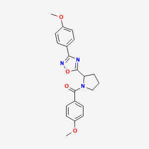 B2389677 5-[1-(4-Methoxybenzoyl)pyrrolidin-2-yl]-3-(4-methoxyphenyl)-1,2,4-oxadiazole CAS No. 861707-57-5