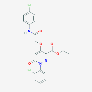Ethyl 1-(2-chlorophenyl)-4-(2-((4-chlorophenyl)amino)-2-oxoethoxy)-6-oxo-1,6-dihydropyridazine-3-carboxylate