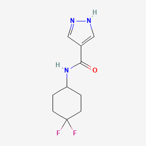 molecular formula C10H13F2N3O B2389691 N-(4,4-difluorocyclohexyl)-1H-pyrazole-4-carboxamide CAS No. 1994109-41-9