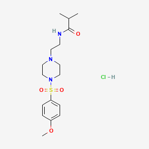 N-(2-(4-((4-methoxyphenyl)sulfonyl)piperazin-1-yl)ethyl)isobutyramide hydrochloride