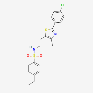 N-(2-(2-(4-chlorophenyl)-4-methylthiazol-5-yl)ethyl)-4-ethylbenzenesulfonamide