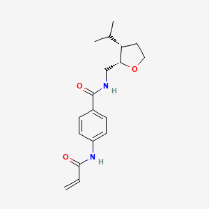 N-[[(2S,3S)-3-Propan-2-yloxolan-2-yl]methyl]-4-(prop-2-enoylamino)benzamide