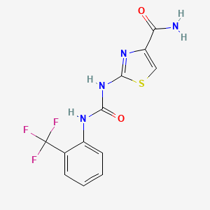 2-(3-(2-(Trifluoromethyl)phenyl)ureido)thiazole-4-carboxamide