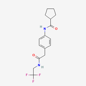 N-(4-(2-oxo-2-((2,2,2-trifluoroethyl)amino)ethyl)phenyl)cyclopentanecarboxamide