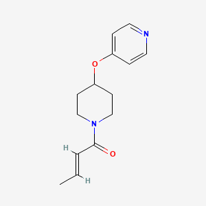 molecular formula C14H18N2O2 B2389721 (E)-1-(4-(pyridin-4-yloxy)piperidin-1-yl)but-2-en-1-one CAS No. 2034997-00-5