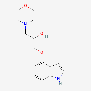 molecular formula C16H22N2O3 B2389739 1-[(2-methyl-1H-indol-4-yl)oxy]-3-morpholino-2-propanol CAS No. 338392-10-2