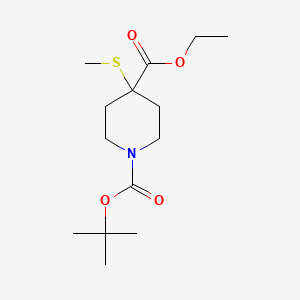 B2389745 O1-tert-Butyl O4-ethyl 4-methylsulfanylpiperidine-1,4-dicarboxylate CAS No. 1372548-32-7