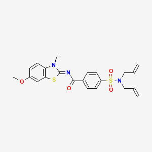 (E)-4-(N,N-diallylsulfamoyl)-N-(6-methoxy-3-methylbenzo[d]thiazol-2(3H)-ylidene)benzamide