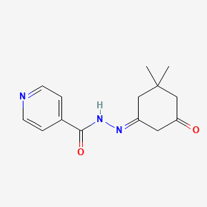 N'-[(1E)-3,3-dimethyl-5-oxocyclohexylidene]pyridine-4-carbohydrazide