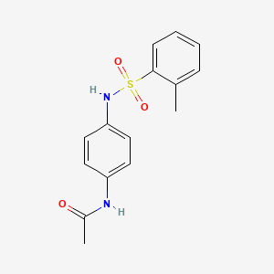 molecular formula C15H16N2O3S B2389767 N-[4-[(2-methylphenyl)sulfonylamino]phenyl]acetamide CAS No. 312924-47-3