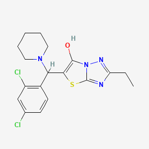 5-((2,4-Dichlorophenyl)(piperidin-1-yl)methyl)-2-ethylthiazolo[3,2-b][1,2,4]triazol-6-ol