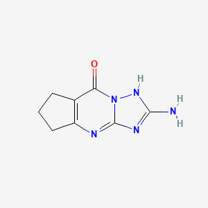 molecular formula C8H9N5O B2389773 2-氨基-4,5,6,7-四氢-8H-环戊[d][1,2,4]三唑并[1,5-a]嘧啶-8-酮 CAS No. 897547-22-7