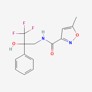molecular formula C14H13F3N2O3 B2389778 5-methyl-N-(3,3,3-trifluoro-2-hydroxy-2-phenylpropyl)isoxazole-3-carboxamide CAS No. 1351586-80-5