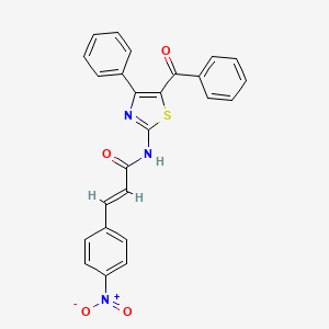 (E)-N-(5-benzoyl-4-phenylthiazol-2-yl)-3-(4-nitrophenyl)acrylamide