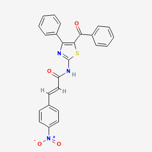 molecular formula C25H17N3O4S B2389780 (E)-N-(5-benzoyl-4-phenylthiazol-2-yl)-3-(4-nitrophenyl)acrylamide CAS No. 392326-01-1