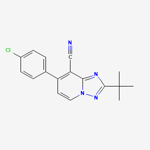 2-(Tert-butyl)-7-(4-chlorophenyl)[1,2,4]triazolo[1,5-a]pyridine-8-carbonitrile