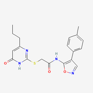 2-((6-oxo-4-propyl-1,6-dihydropyrimidin-2-yl)thio)-N-(4-(p-tolyl)isoxazol-5-yl)acetamide