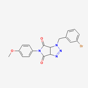 molecular formula C18H15BrN4O3 B2389789 1-(3-溴苄基)-5-(4-甲氧基苯基)-1,6a-二氢吡咯并[3,4-d][1,2,3]三唑-4,6(3aH,5H)-二酮 CAS No. 1052603-92-5