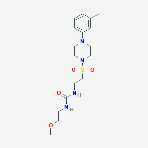molecular formula C17H28N4O4S B2389790 1-(2-Methoxyethyl)-3-(2-((4-(m-tolyl)piperazin-1-yl)sulfonyl)ethyl)urea CAS No. 1202978-55-9