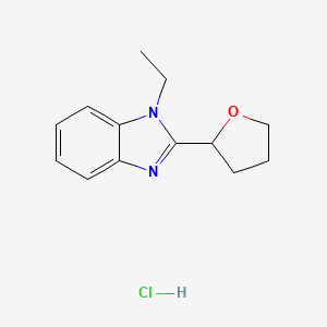 molecular formula C13H17ClN2O B2389800 1-乙基-2-(四氢呋喃-2-基)-1H-苯并[d]咪唑盐酸盐 CAS No. 1052076-97-7