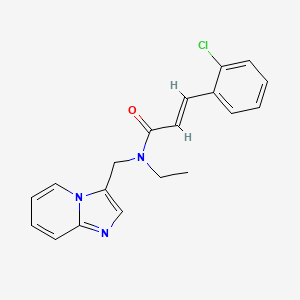molecular formula C19H18ClN3O B2389801 (E)-3-(2-chlorophenyl)-N-ethyl-N-(imidazo[1,2-a]pyridin-3-ylmethyl)acrylamide CAS No. 1448140-72-4