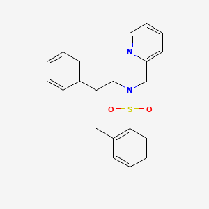 molecular formula C22H24N2O2S B2389807 2,4-dimethyl-N-phenethyl-N-(pyridin-2-ylmethyl)benzenesulfonamide CAS No. 1286698-51-8