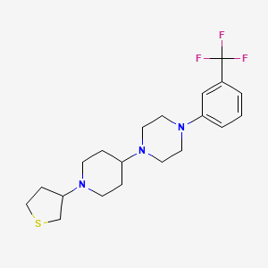 molecular formula C20H28F3N3S B2389809 1-(1-(Tetrahydrothiophen-3-yl)piperidin-4-yl)-4-(3-(trifluoromethyl)phenyl)piperazine CAS No. 2034479-30-4