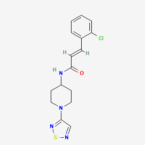 molecular formula C16H17ClN4OS B2389830 (E)-N-(1-(1,2,5-thiadiazol-3-yl)piperidin-4-yl)-3-(2-chlorophenyl)acrylamide CAS No. 2035021-43-1