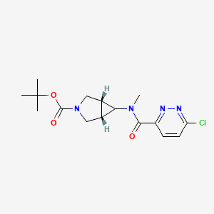 molecular formula C16H21ClN4O3 B2389833 Tert-butyl (1S,5R)-6-[(6-chloropyridazine-3-carbonyl)-methylamino]-3-azabicyclo[3.1.0]hexane-3-carboxylate CAS No. 2378490-71-0