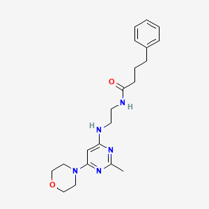 N-(2-((2-methyl-6-morpholinopyrimidin-4-yl)amino)ethyl)-4-phenylbutanamide