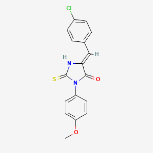 (5Z)-5-[(4-chlorophenyl)methylidene]-3-(4-methoxyphenyl)-2-sulfanylideneimidazolidin-4-one