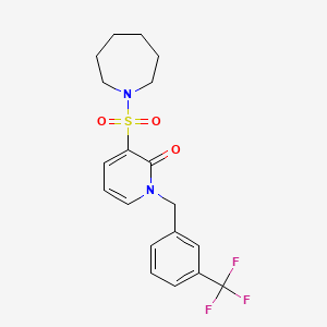3-(azepan-1-ylsulfonyl)-1-(3-(trifluoromethyl)benzyl)pyridin-2(1H)-one