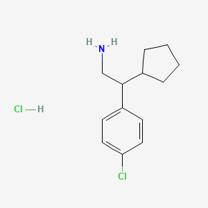 2-(4-Chlorophenyl)-2-cyclopentylethan-1-amine hydrochloride