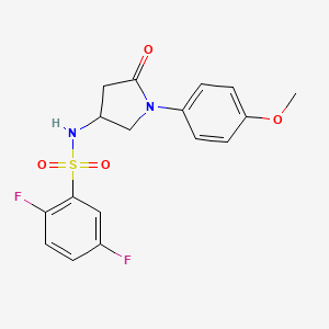 molecular formula C17H16F2N2O4S B2389879 2,5-difluoro-N-(1-(4-methoxyphenyl)-5-oxopyrrolidin-3-yl)benzenesulfonamide CAS No. 896311-50-5