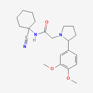 N-(1-cyanocyclohexyl)-2-[2-(3,4-dimethoxyphenyl)pyrrolidin-1-yl]acetamide